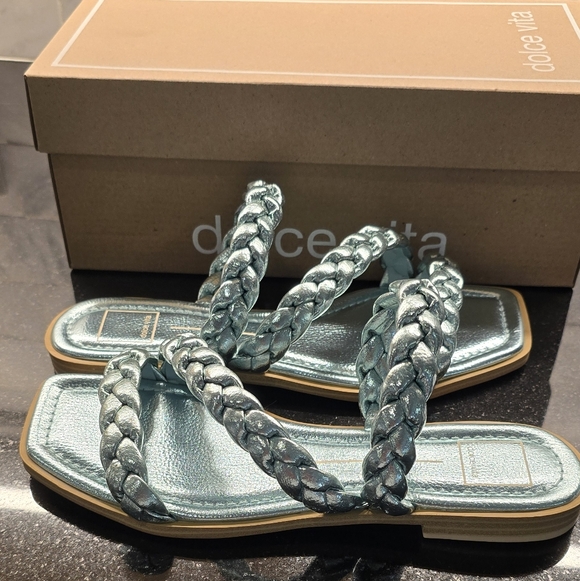 NIB Dolce Vita Electric Blue Braided Sandals 7.5 - Picture 3 of 7